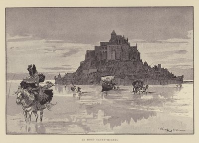Mont Saint Michel od after Albert Robida