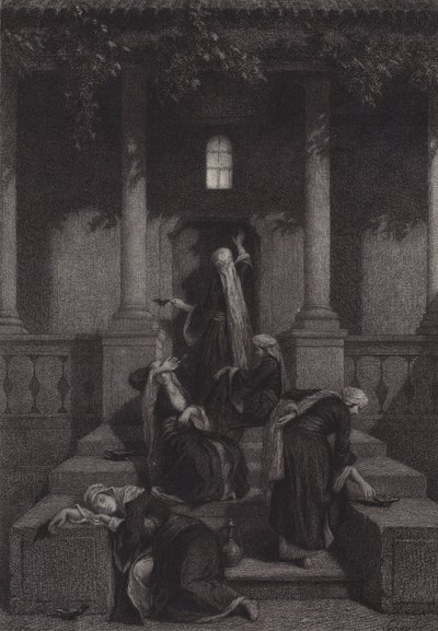 Moudré a hloupé panny od after Albert Robida