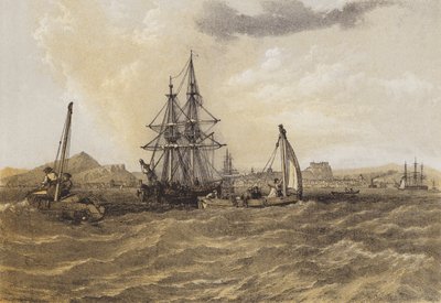 Edinburgh z Frith of Forth (chromolitho) od after C. Stanfield