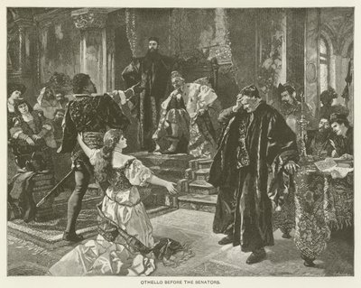 Othello před senátory od after Carl Ludwig Friedrich Becker