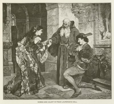 Romeo a Julie v cele mnicha Laurence od after Carl Ludwig Friedrich Becker