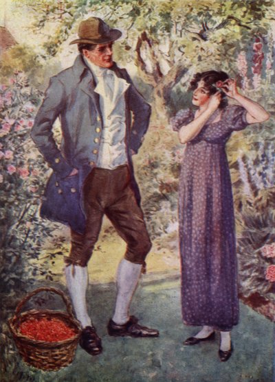 Adam Bede dává růži Hetty od after Charles Edmund Brock