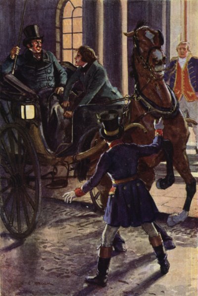 Ilustrace pro Nicholase Nicklebyho od after Charles Edmund Brock