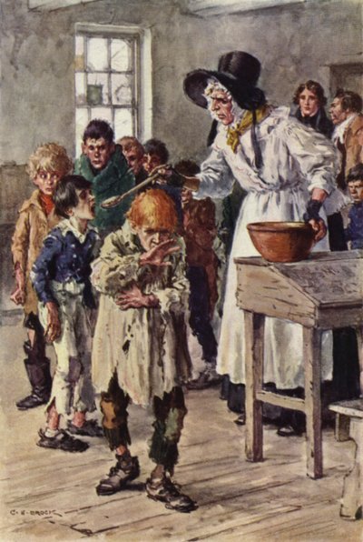 Ilustrace pro Nicholase Nicklebyho od after Charles Edmund Brock