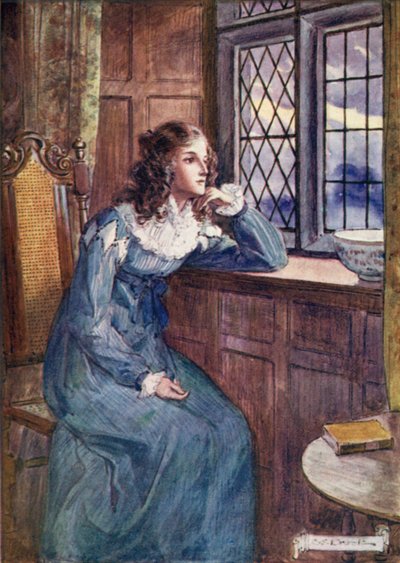 Shirley u okna od after Charles Edmund Brock