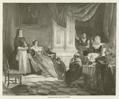 Sancho a vévodkyně od after Charles Robert Leslie