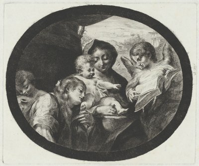 Panna a dítě s anděly od after Correggio Vivant Denon