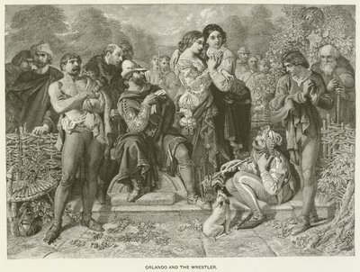 Orlando a zápasník od after Daniel Maclise