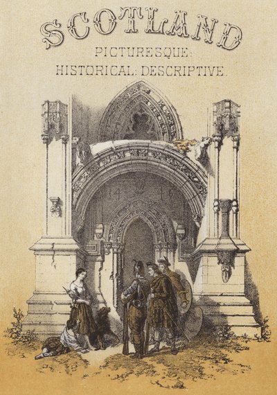 Vchod do Roslinské kaple (chromolit) od after David Roberts