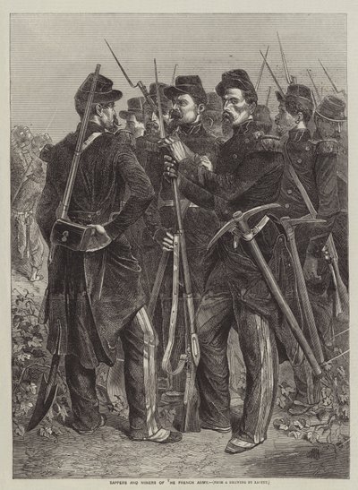 Sapéři a horníci francouzské armády od after Denis Auguste Marie Raffet
