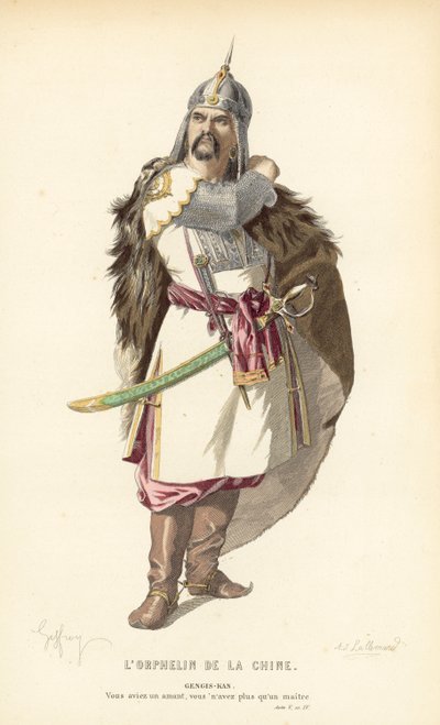 Sirotek z Číny, Čingischán od after Edmond A.F. Geffroy