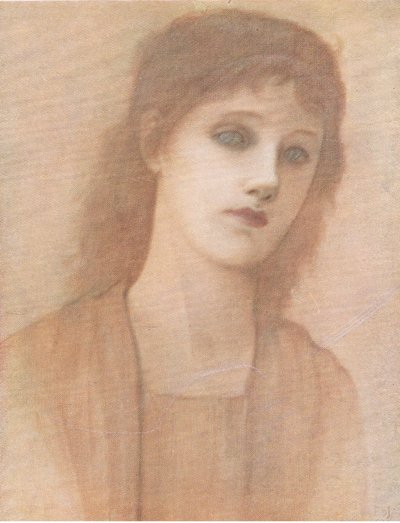 Studie hlavy, Bibbys Annual, 1916-1917 od after Edward Coley Burne Jones
