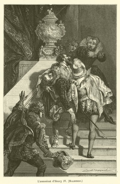 Lassassinat Jindřicha IV., Malherbe od after Emile Antoine Bayard
