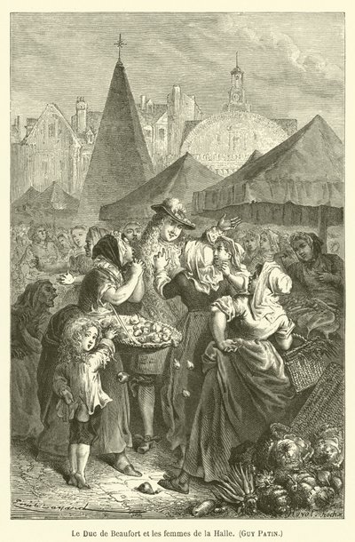 Vévoda z Beaufortu a ženy z Halle, Guy Patin od after Emile Antoine Bayard