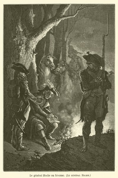Le general Hoche au bivouac, Le general Hoche od after Emile Antoine Bayard