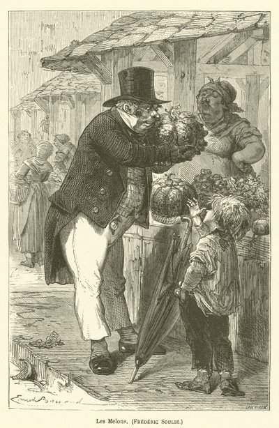 Les Melons, Frederic Soulie od after Emile Antoine Bayard