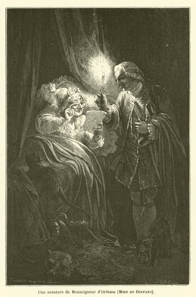 Dobrodružství Monseigneura dOrleans, Madame du Deffant od after Emile Antoine Bayard