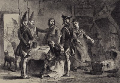 Odvod německých vojáků za službu v Americe od after Felix Octavius Carr Darley