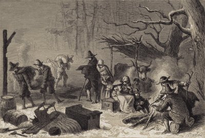Angličtí osadníci v Americe od after Felix Octavius Carr Darley