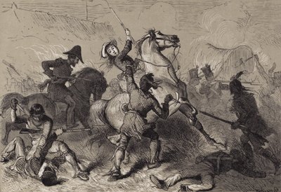 Paní Healdová a divoši v Chicagu od after Felix Octavius Carr Darley