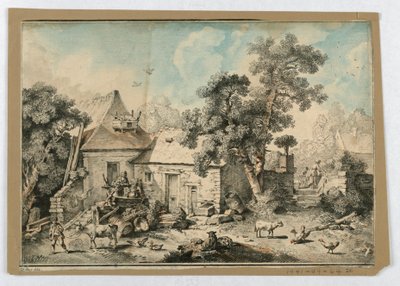 Sedící ovčák od after Francois Boucher