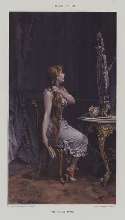 Zlaté vlasy (chromotypograf) od after Frederik Hendrik Kaemmerer