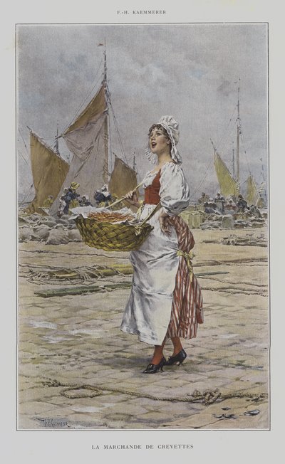Obchodník s krevetami od after Frederik Hendrik Kaemmerer