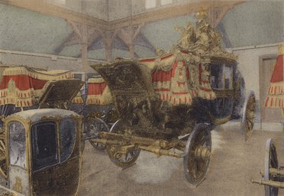 Voiture du Sacre de Charles X, 1825, Carriage of Charles X Coronation (barevné foto) od after French Photographer