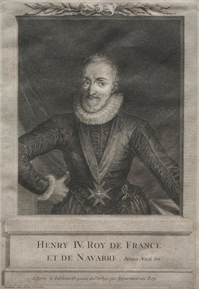 Jindřich IV., král Francie od after Gabriel de Saint Aubin