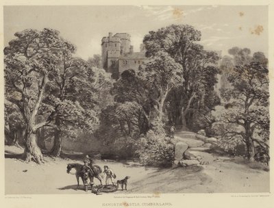 Hrad Naworth, Cumberland od after George Cattermole