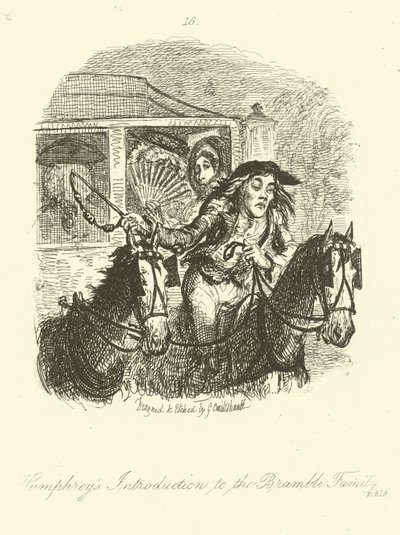 Ilustrace pro Humphry Clinker od Tobiase Smolletta od after George Cruikshank