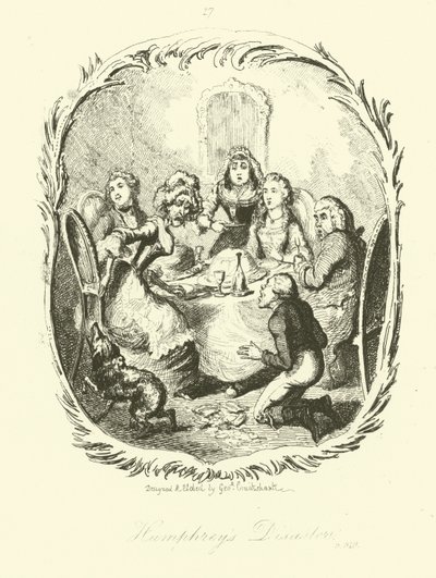 Ilustrace pro Humphry Clinker od Tobiase Smolletta od after George Cruikshank