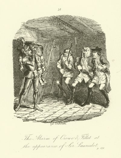 Ilustrace pro Launcelot Greaves od Tobiase Smolletta od after George Cruikshank