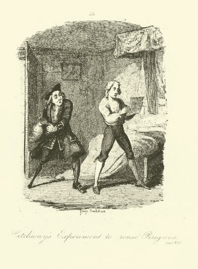 Ilustrace pro Peregrine Pickle od Tobiase Smolletta od after George Cruikshank
