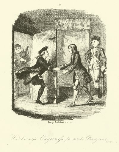 Ilustrace pro Peregrine Pickle od Tobiase Smolletta od after George Cruikshank
