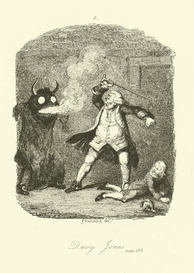 Ilustrace pro Peregrine Pickle od Tobiase Smolletta od after George Cruikshank