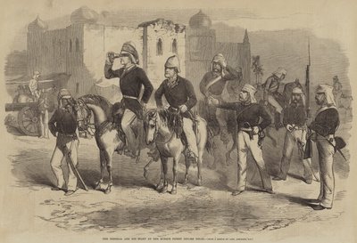 Generál a jeho štáb na piketu u mešity před Dillí od after George Francklin Atkinson