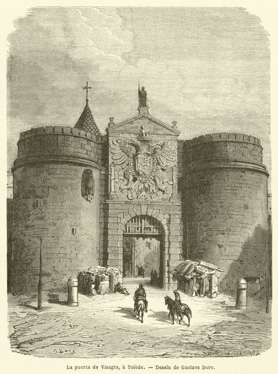 Dveře Bisagra do Toleda od Gustave after Dore