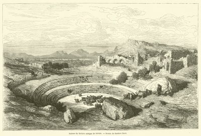 Ruiny antického divadla Merida od Gustave after Dore