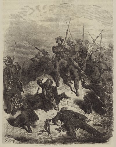 Sardinští střelci od Gustave after Dore