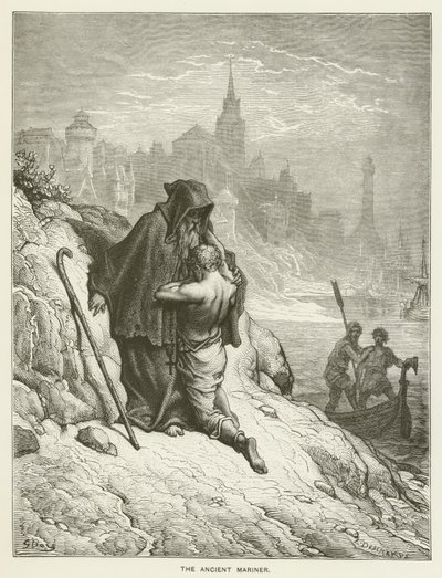 Starověký námořník od Gustave after Dore