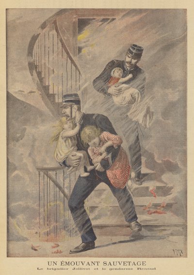 Dojemná záchrana od after Henri Meyer