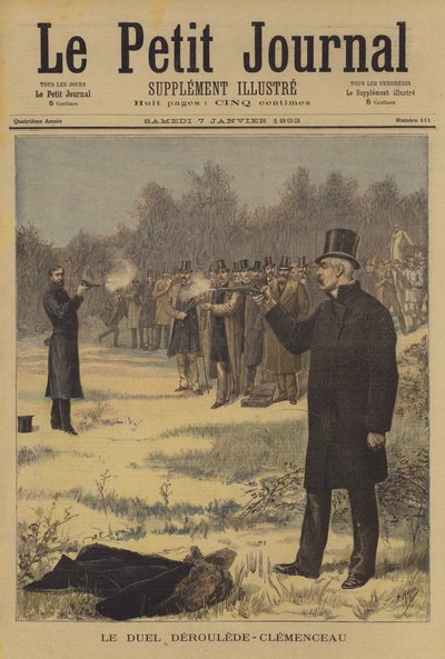 Souboj mezi Paulem Derouledem a Georgesem Clemenceauem od after Henri Meyer