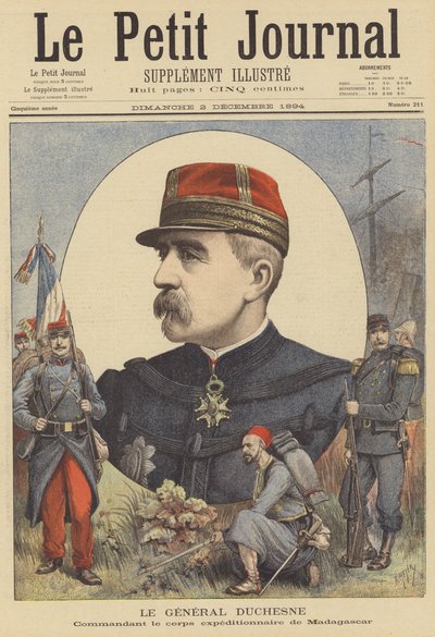 Generál Duchesne, velitel francouzských expedičních sil na Madagaskaru od after Henri Meyer