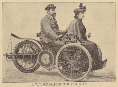 Leon Bollee tandem voiturette od after Henri Meyer