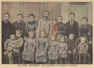 Příjemci ceny Reverdy. Rodina Vandenbrouchových a jejich čtrnáct dětí od after Henri Meyer