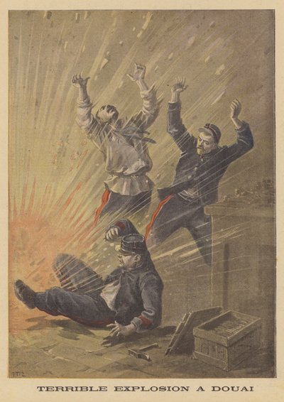Hrozný výbuch v Douai od after Henri Meyer