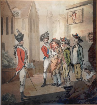 Britská armáda, British Recruiting Party, 1780 od after Henry William Bunbury
