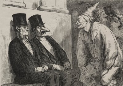 Na plese v opeře: příliš se bavíte od after Honoré Daumier