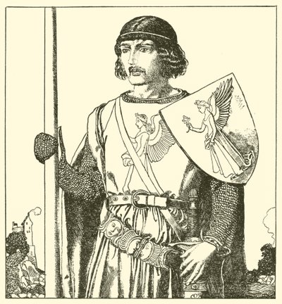 Sir Lamorack z Gales od after Howard Pyle